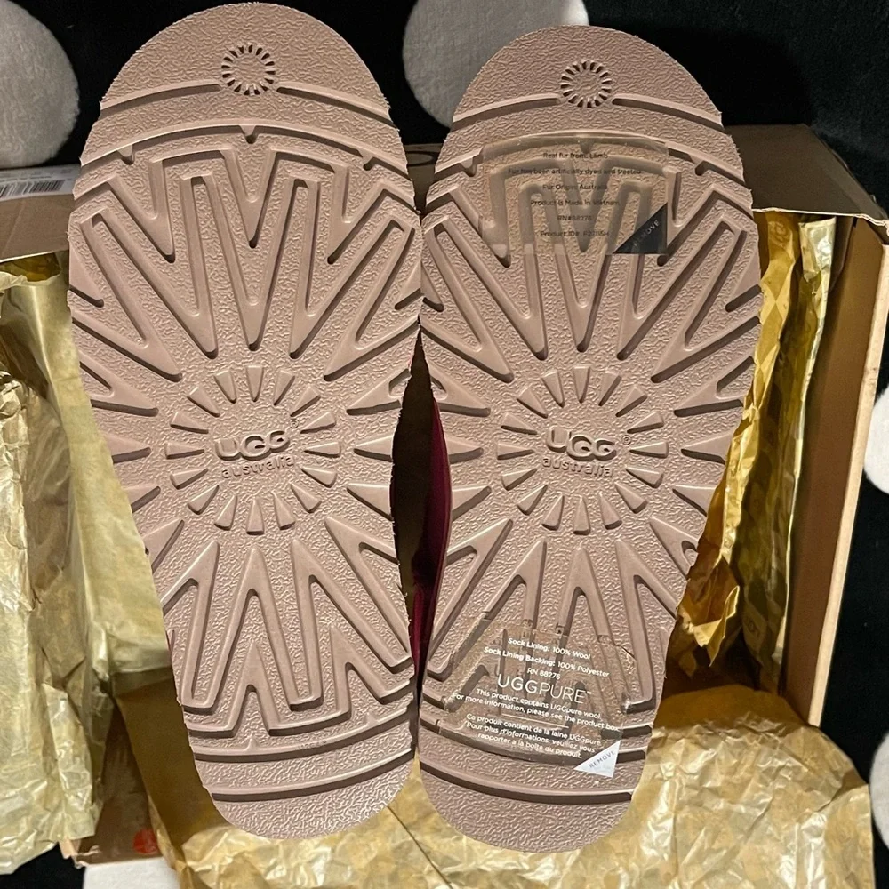 💕 UGG BOOTS - Bailey Bow 🎀 Cheetah Leopard Pink Size 5 Womens - Picture 9 of 13